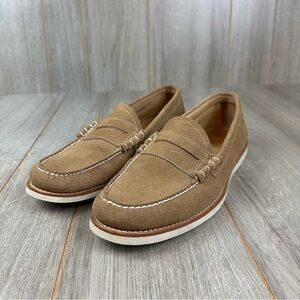 RARE Bass Weejuns Loafers Men’s 13 Camp Moc Bloomingdale’s Suede Tan